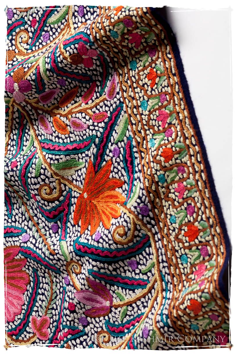 Lotus du lac Cachemire Antiquaires Shawl