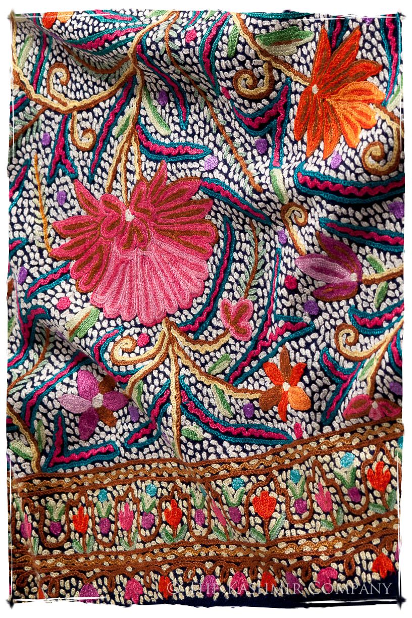 Lotus du lac Cachemire Antiquaires Shawl