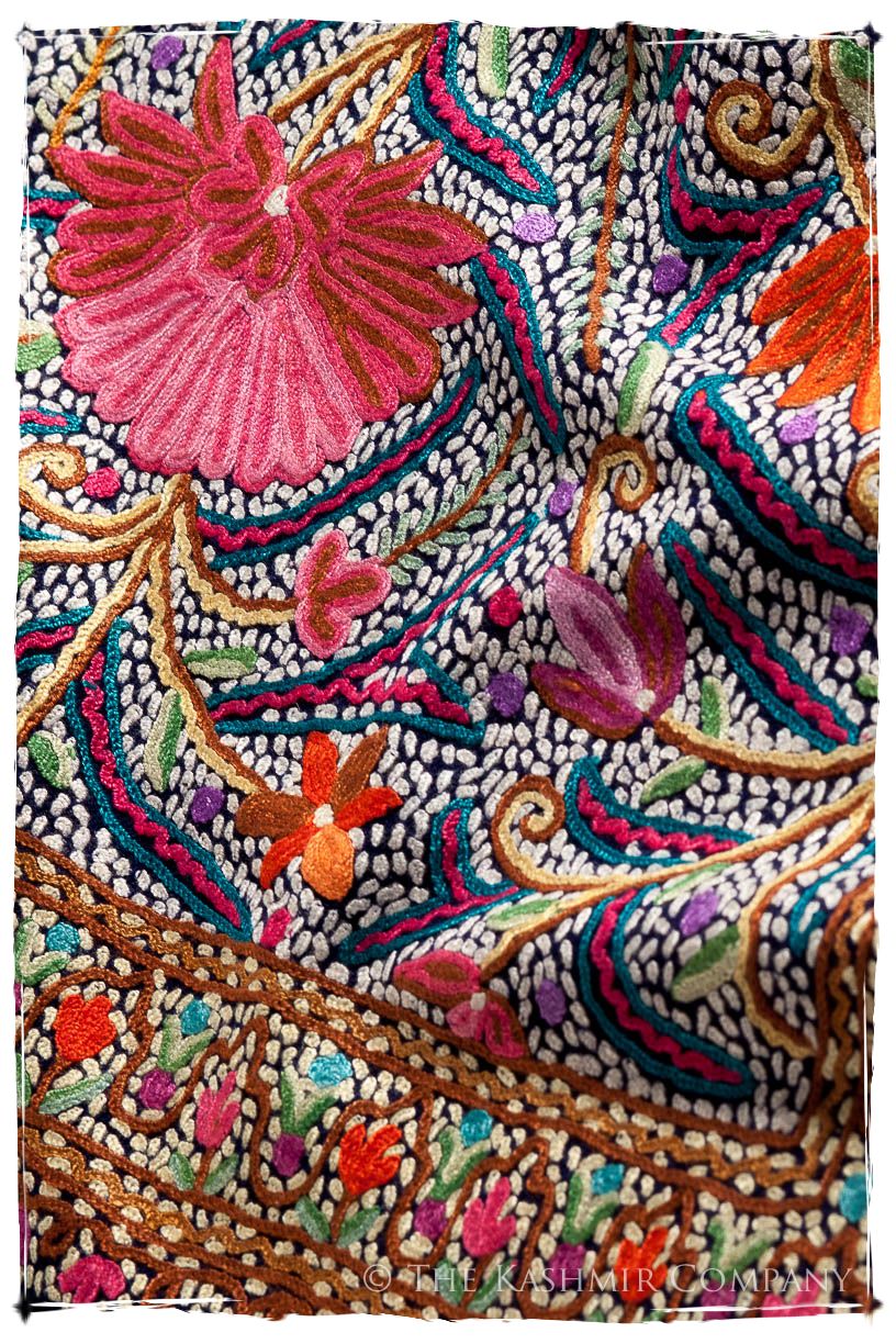 Lotus du lac Cachemire Antiquaires Shawl