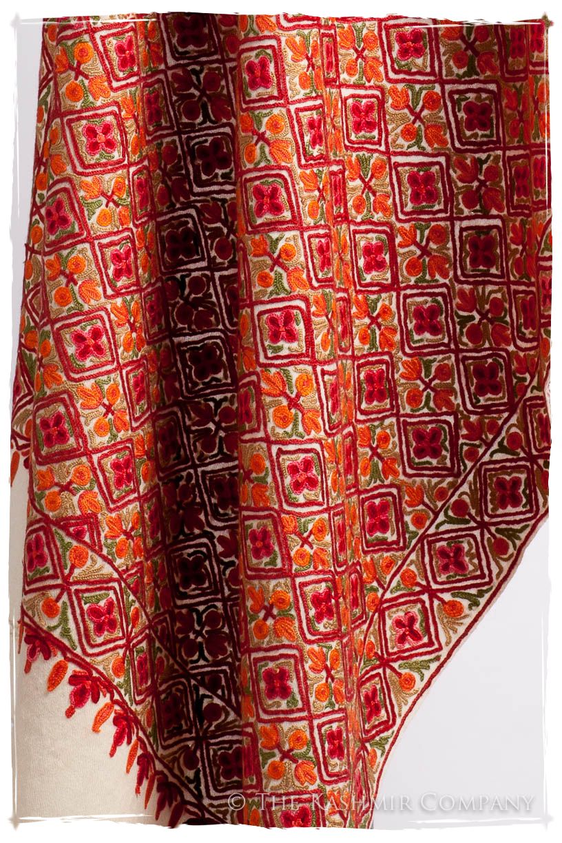 Mosaïque de Rose Français Antiquaires Shawl