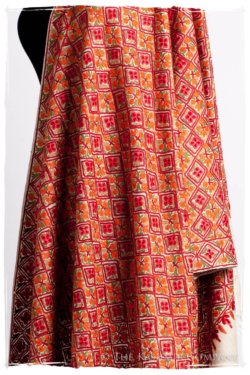 Mosaïque de Rose Français Antiquaires Shawl