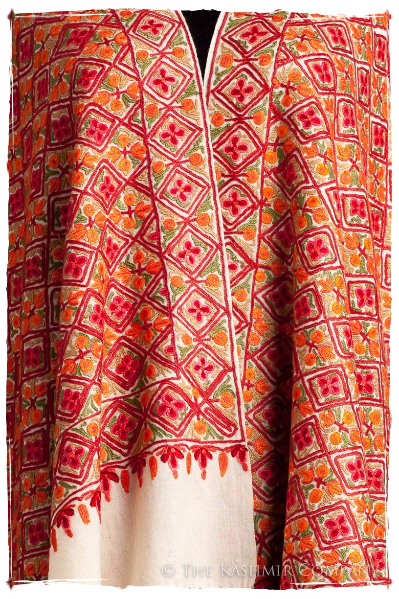 Mosaïque de Rose Français Antiquaires Shawl