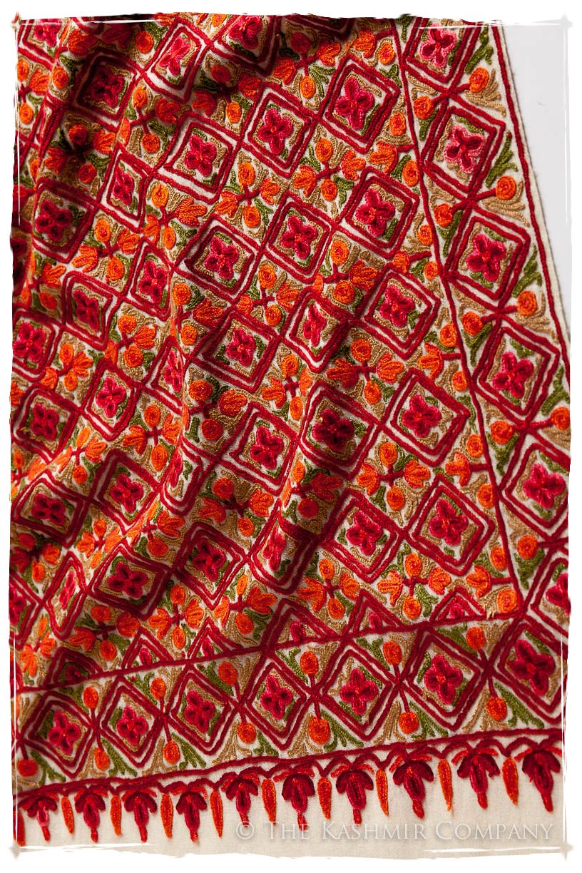 Mosaïque de Rose Français Antiquaires Shawl