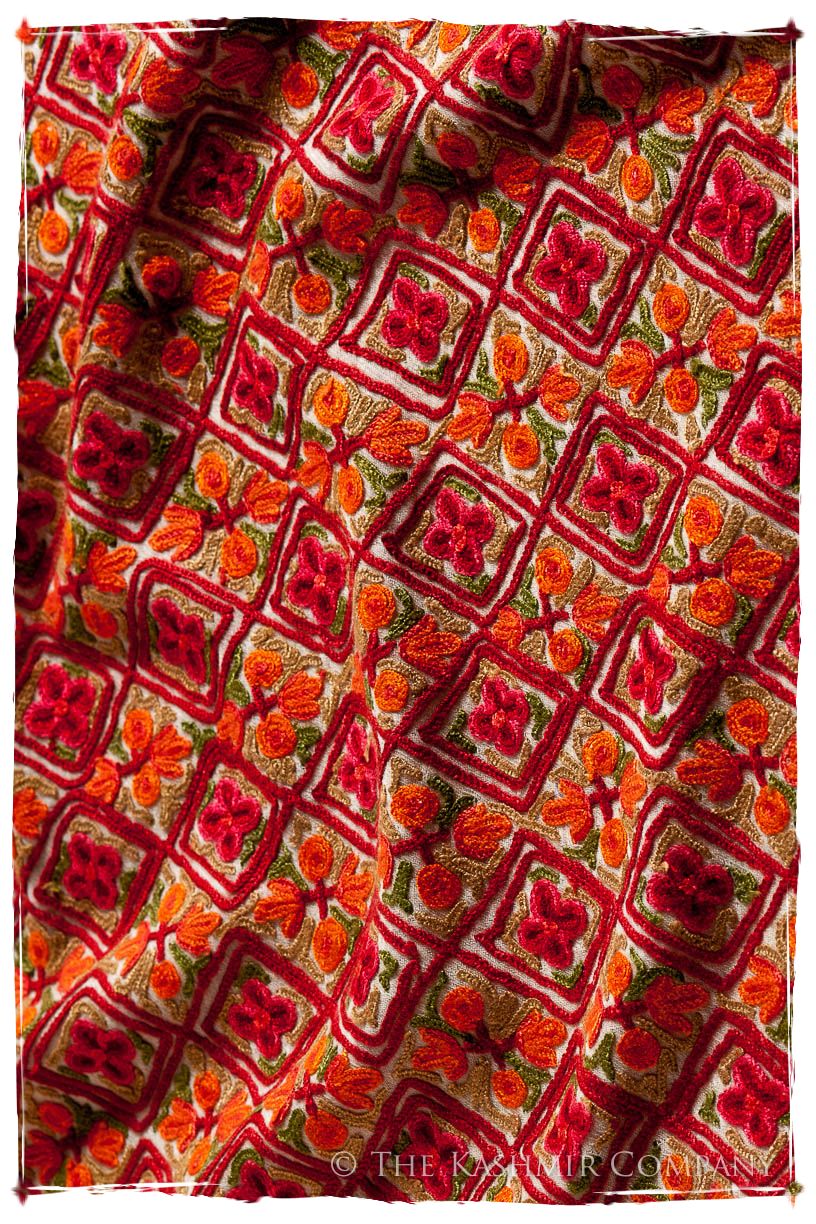 Mosaïque de Rose Français Antiquaires Shawl