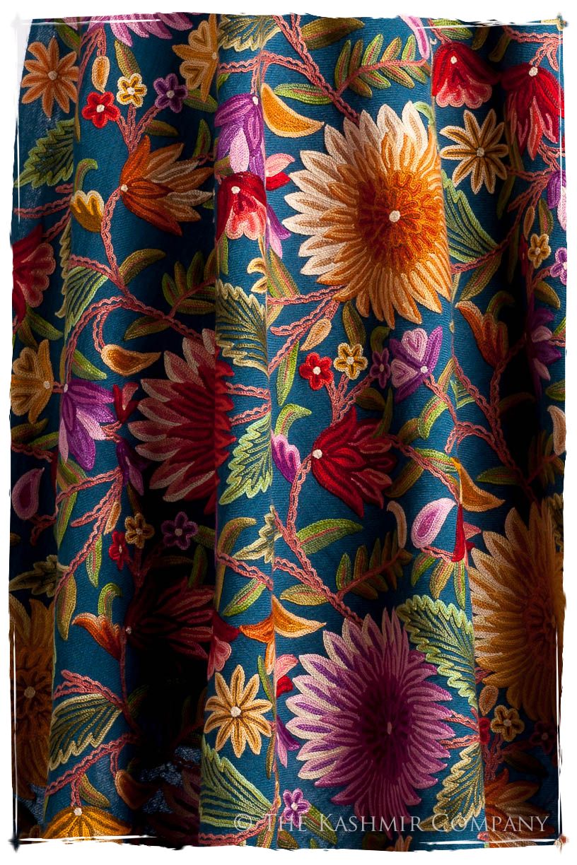 Fleur du Soleil Océan Bleu Renoirs Dream Shawl