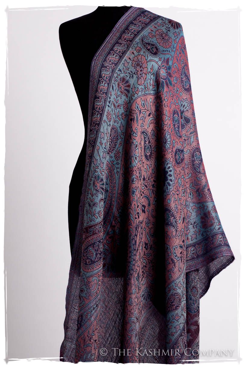 Étoile Saphir Mughal Paisley Reversible Soft Cashmere Scarf/Shawl