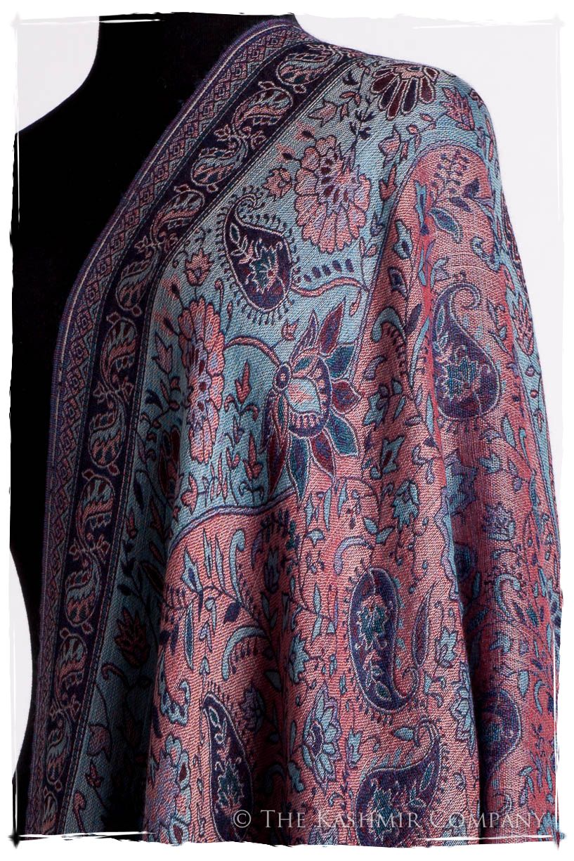Étoile Saphir Mughal Paisley Reversible Soft Cashmere Scarf/Shawl