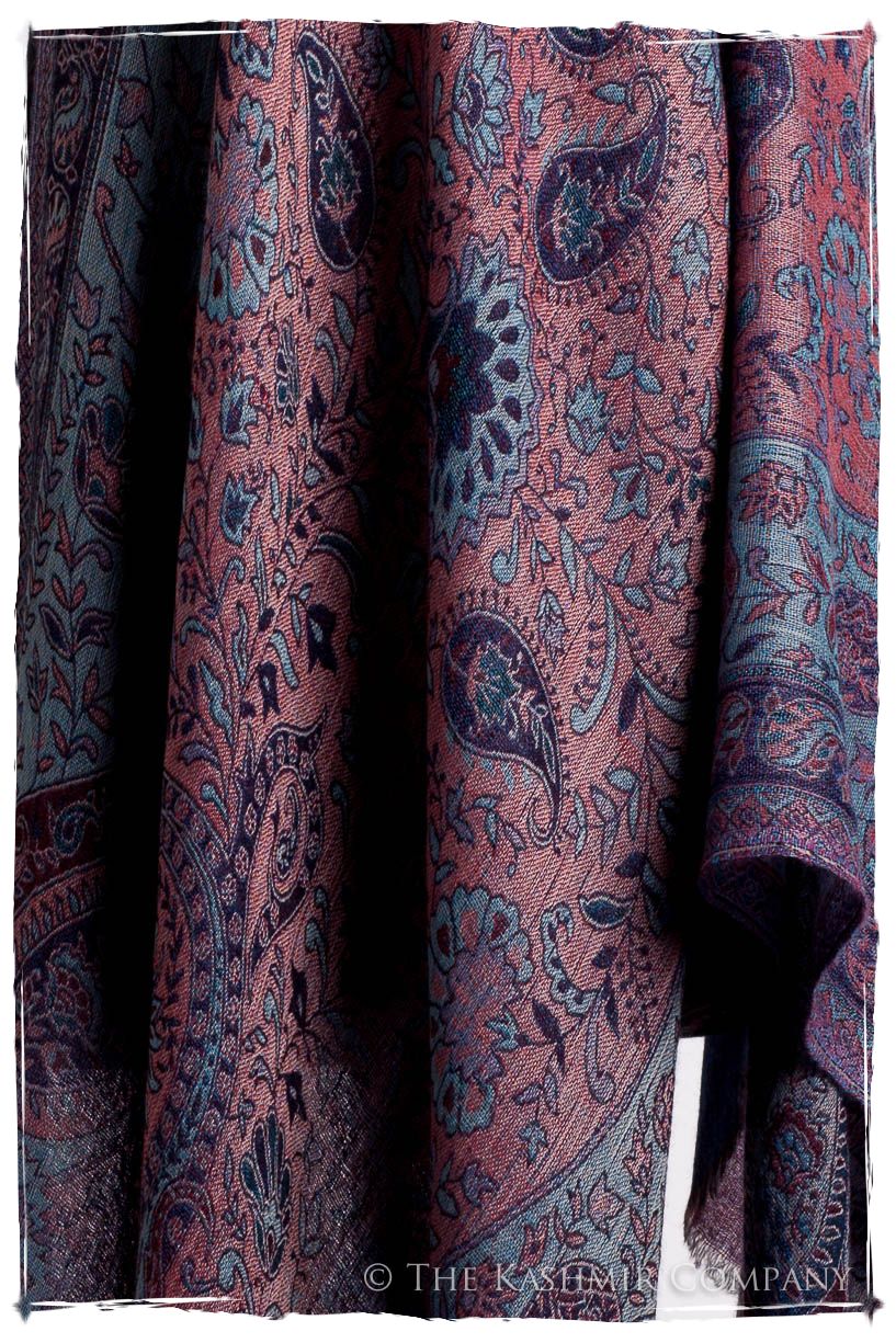 Étoile Saphir Mughal Paisley Reversible Soft Cashmere Scarf/Shawl