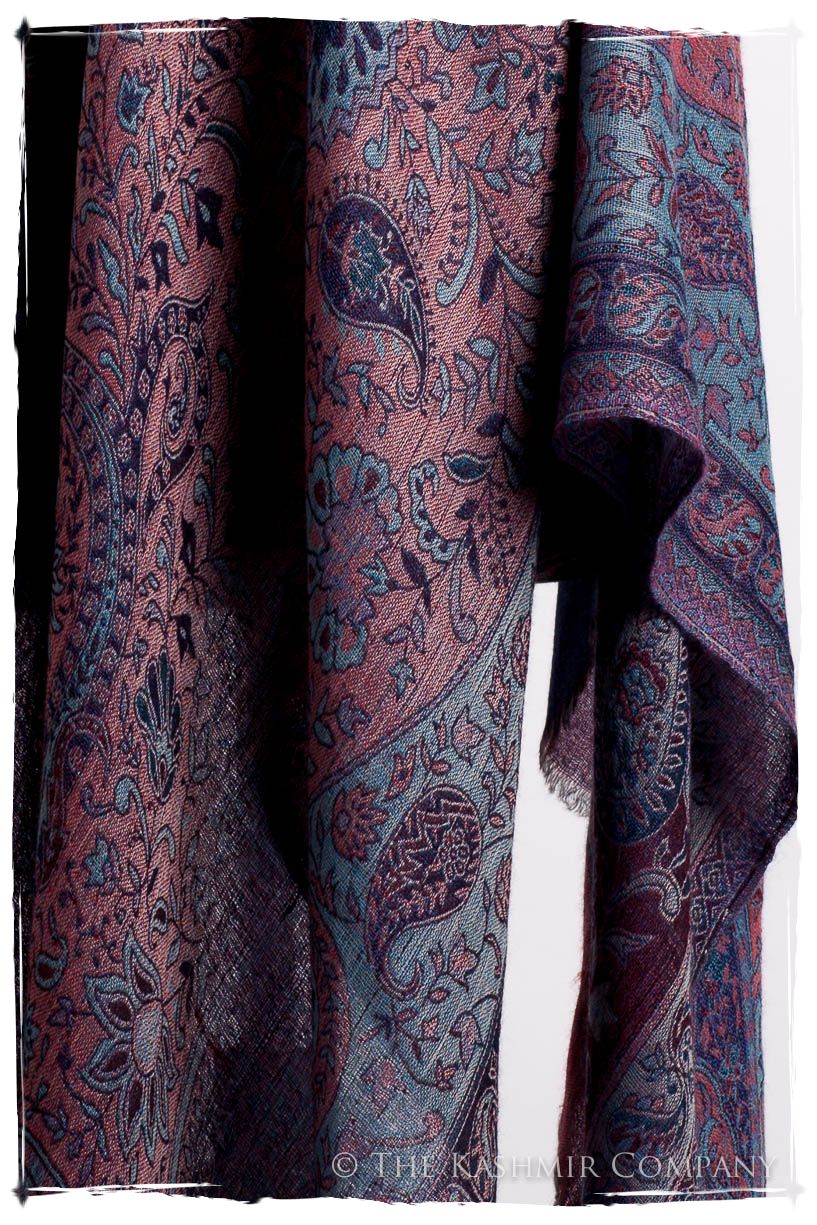 Étoile Saphir Mughal Paisley Reversible Soft Cashmere Scarf/Shawl