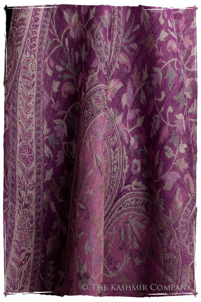 Brume d'orchidée Mughal Paisley Reversible Soft Cashmere Scarf/Shawl