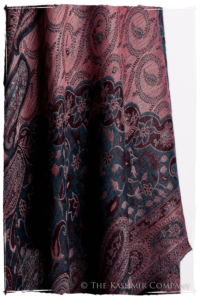 Crown Jewel Mughal Paisley Reversible Soft Cashmere Scarf/Shawl