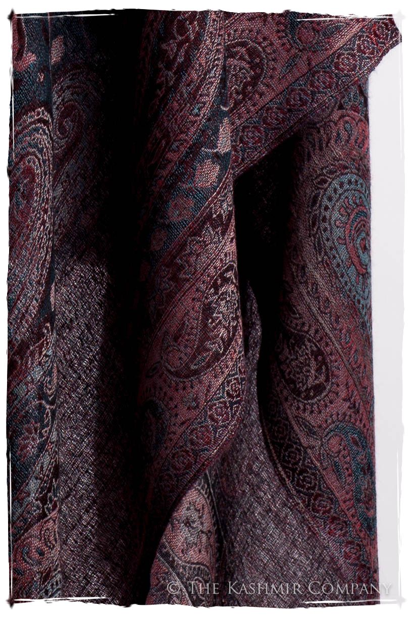 Crown Jewel Mughal Paisley Reversible Soft Cashmere Scarf/Shawl