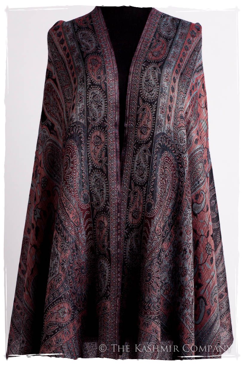 Crown Jewel Mughal Paisley Reversible Soft Cashmere Scarf/Shawl