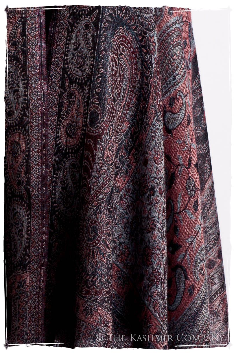 Crown Jewel Mughal Paisley Reversible Soft Cashmere Scarf/Shawl