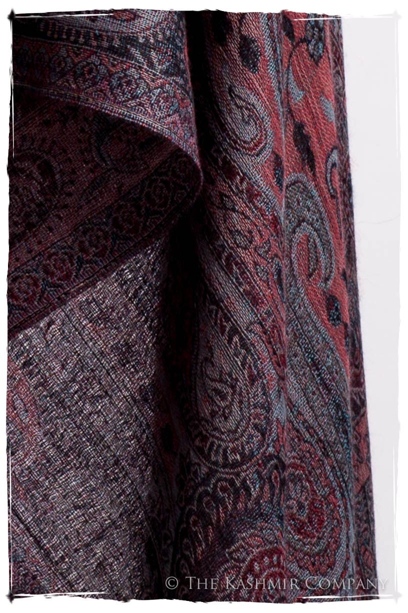 Crown Jewel Mughal Paisley Reversible Soft Cashmere Scarf/Shawl