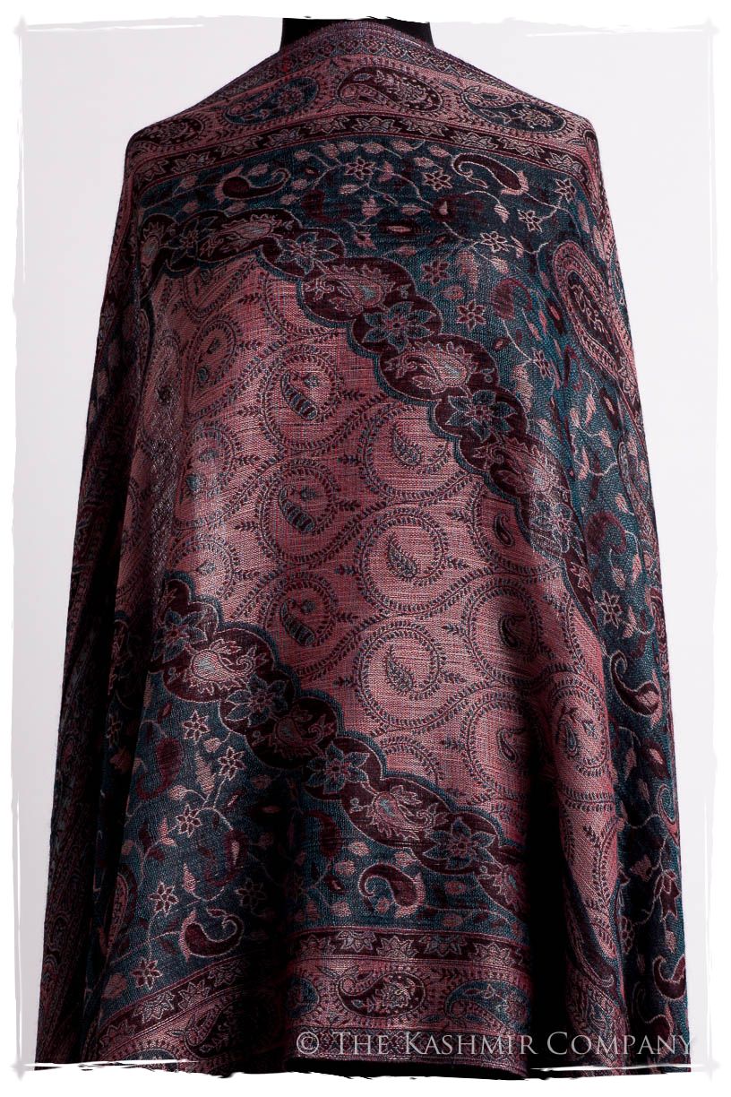 Crown Jewel Mughal Paisley Reversible Soft Cashmere Scarf/Shawl