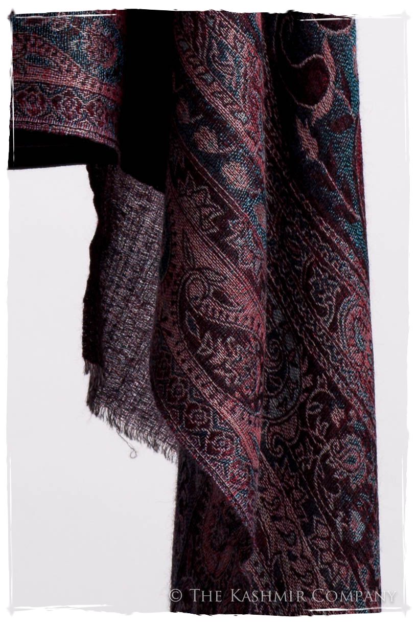 Crown Jewel Mughal Paisley Reversible Soft Cashmere Scarf/Shawl