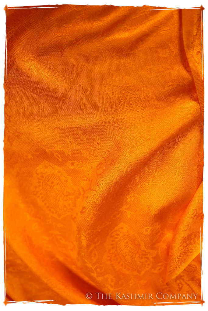 Sunset’s Golden Gate - Tangerine Gold Silk Scarf