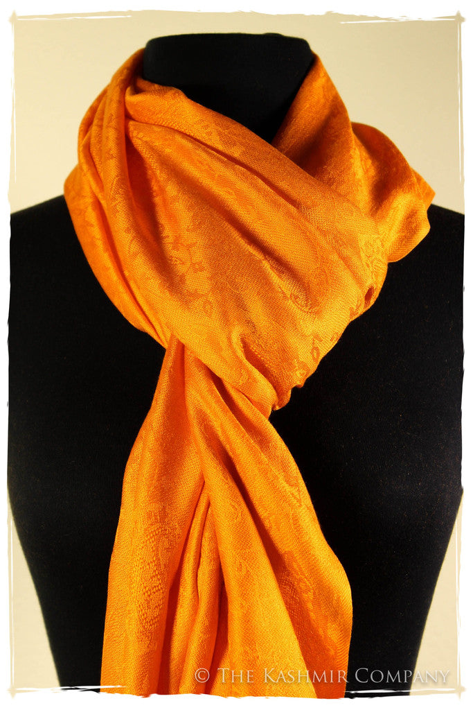 Sunset’s Golden Gate - Tangerine Gold Silk Scarf