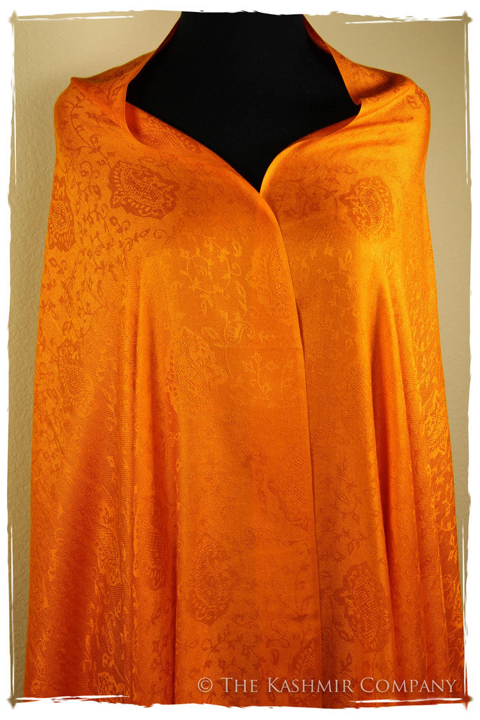 Sunset’s Golden Gate - Tangerine Gold Silk Scarf