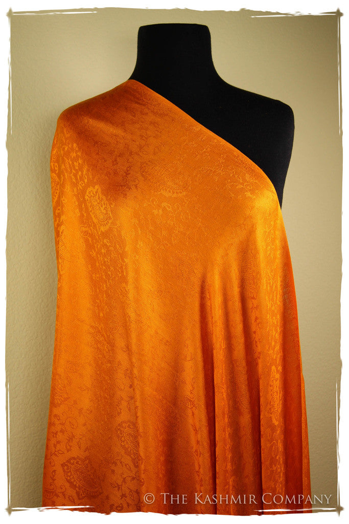 Sunset’s Golden Gate - Tangerine Gold Silk Scarf