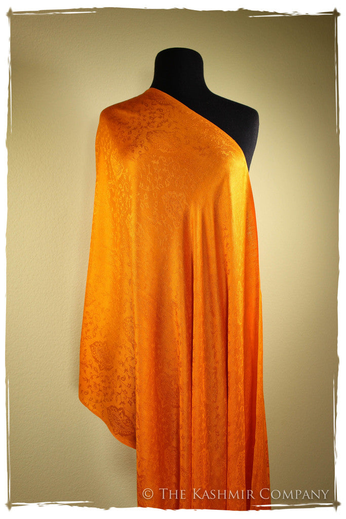 Sunset’s Golden Gate - Tangerine Gold Silk Scarf