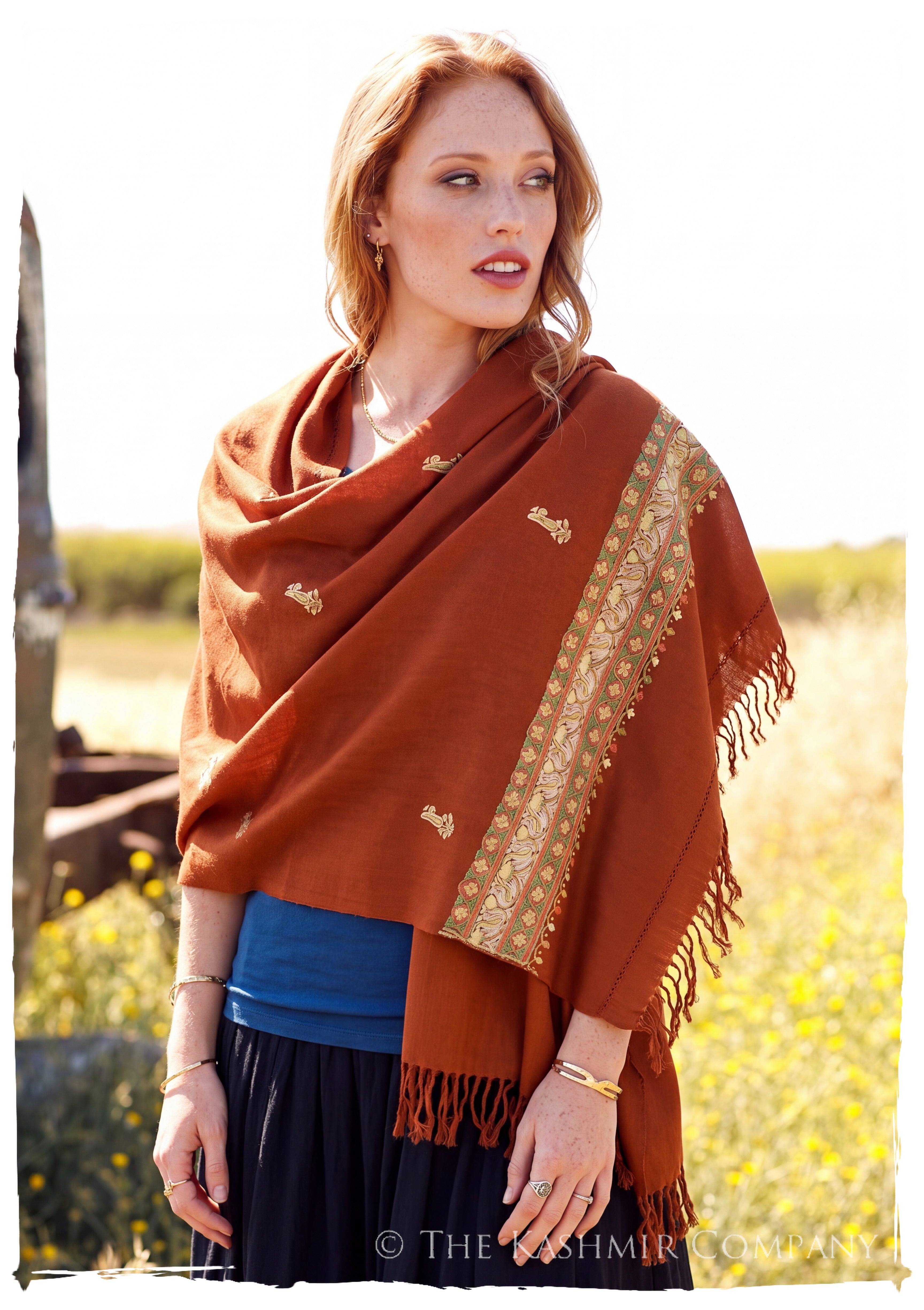 Méditerranée Capri Trois Frontières Sienna Gift Shawl — lifestyle
