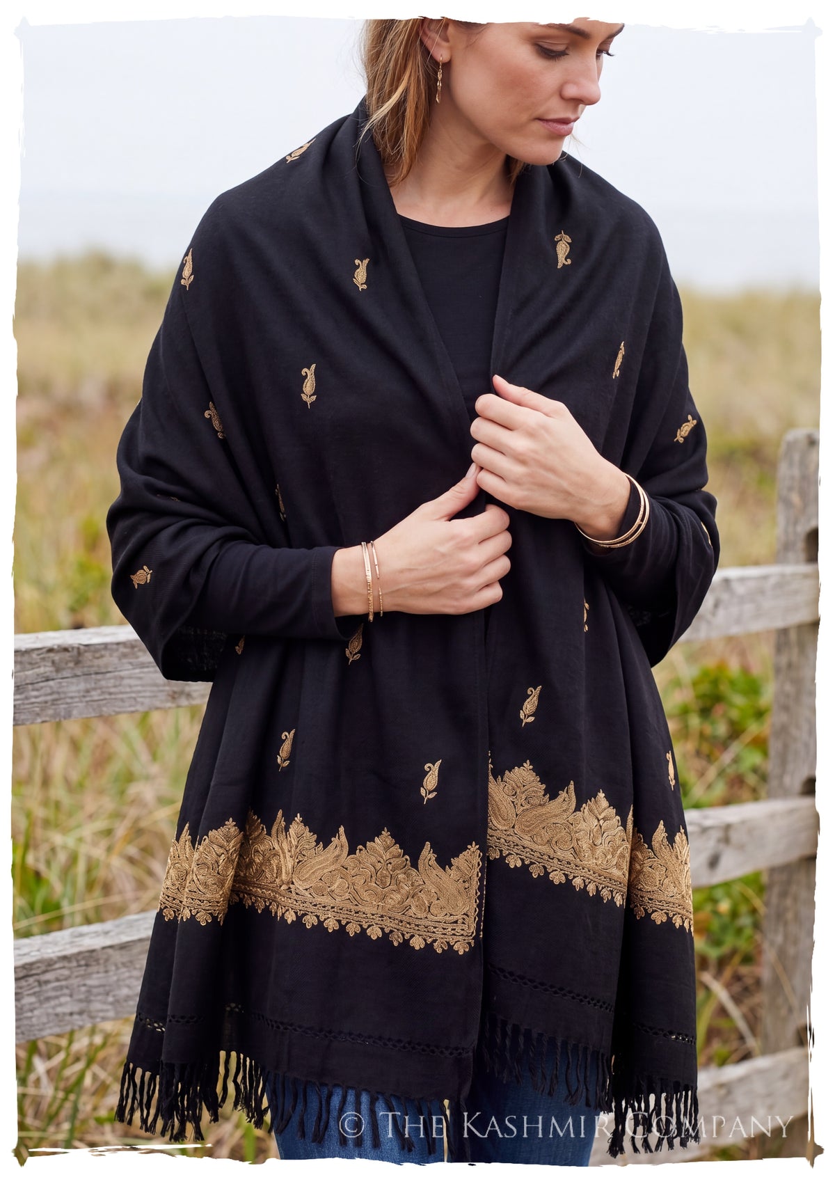 Ivette Frontières Paisley Gift Shawl — lifestyle