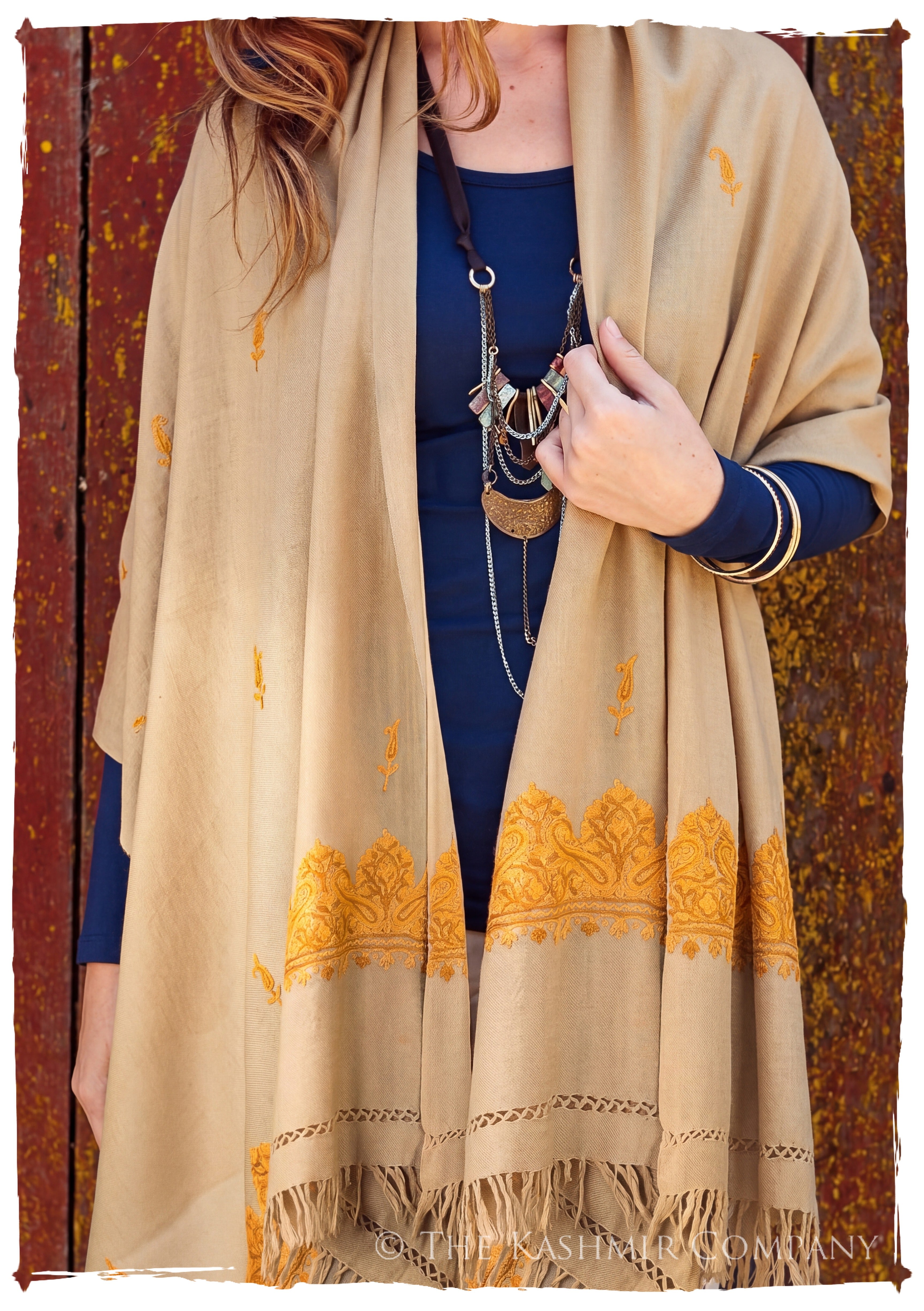 Alida Frontières Paisley Gift Shawl — lifestyle