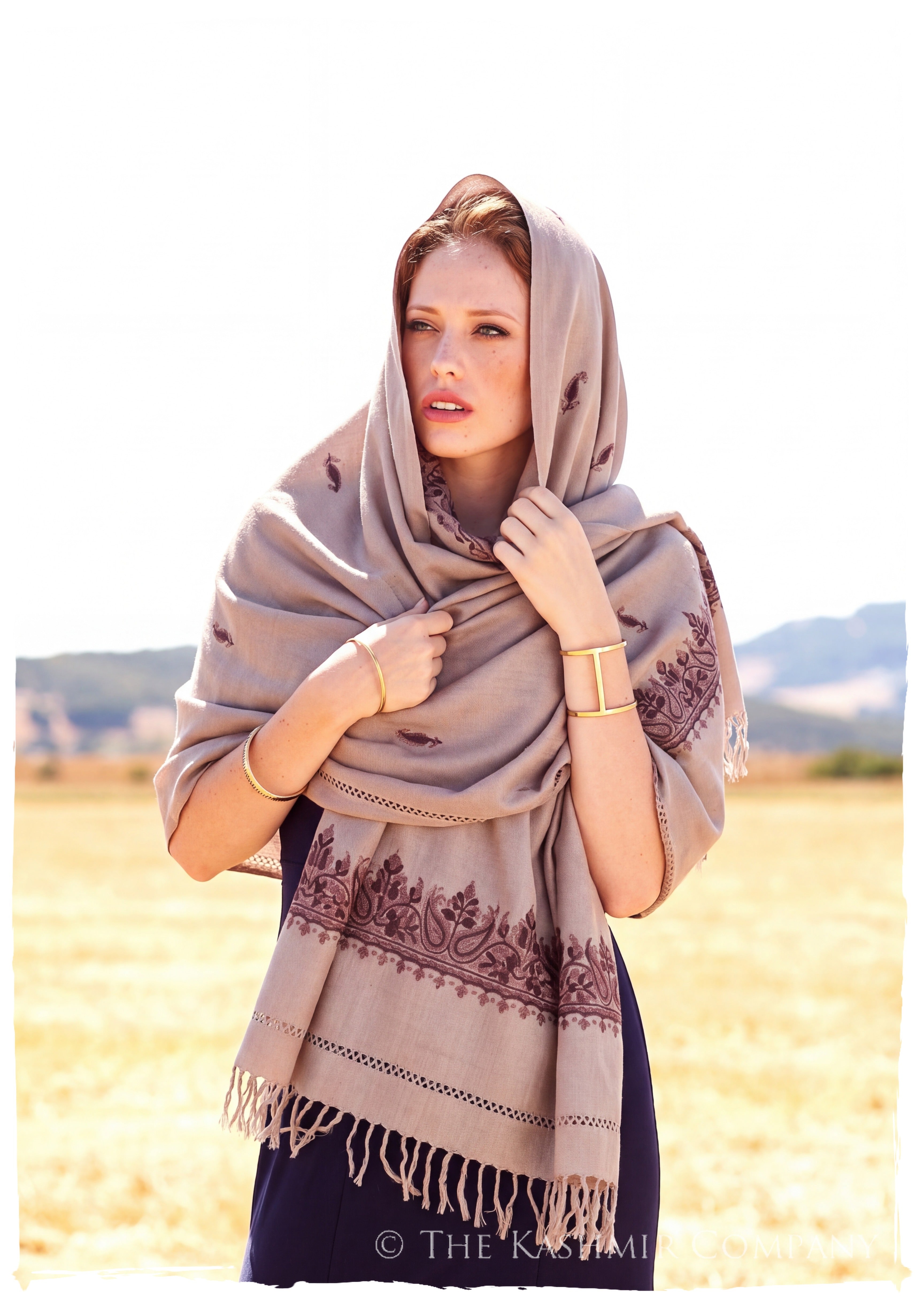 Armandé Frontières Paisley Gift Shawl — lifestyle