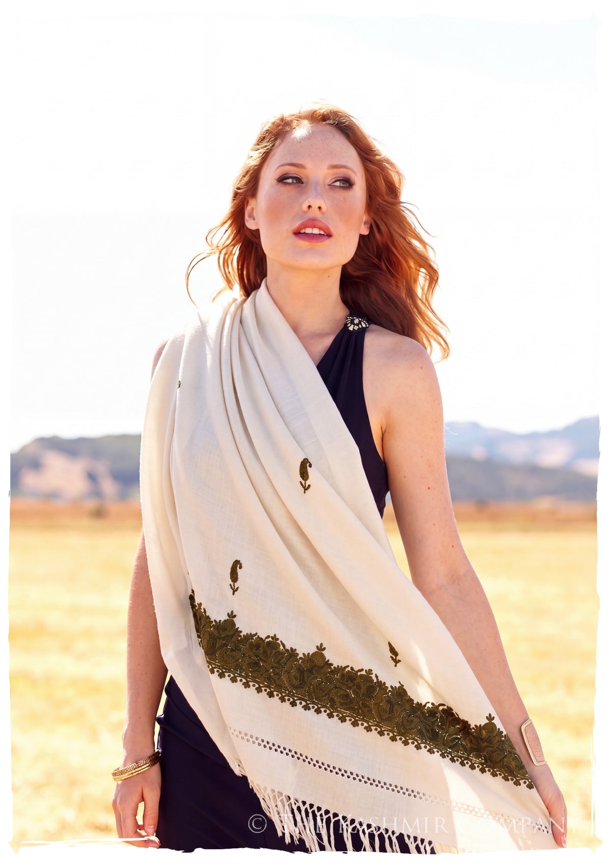 Clémencé Frontières Paisley Gift Shawl — lifestyle
