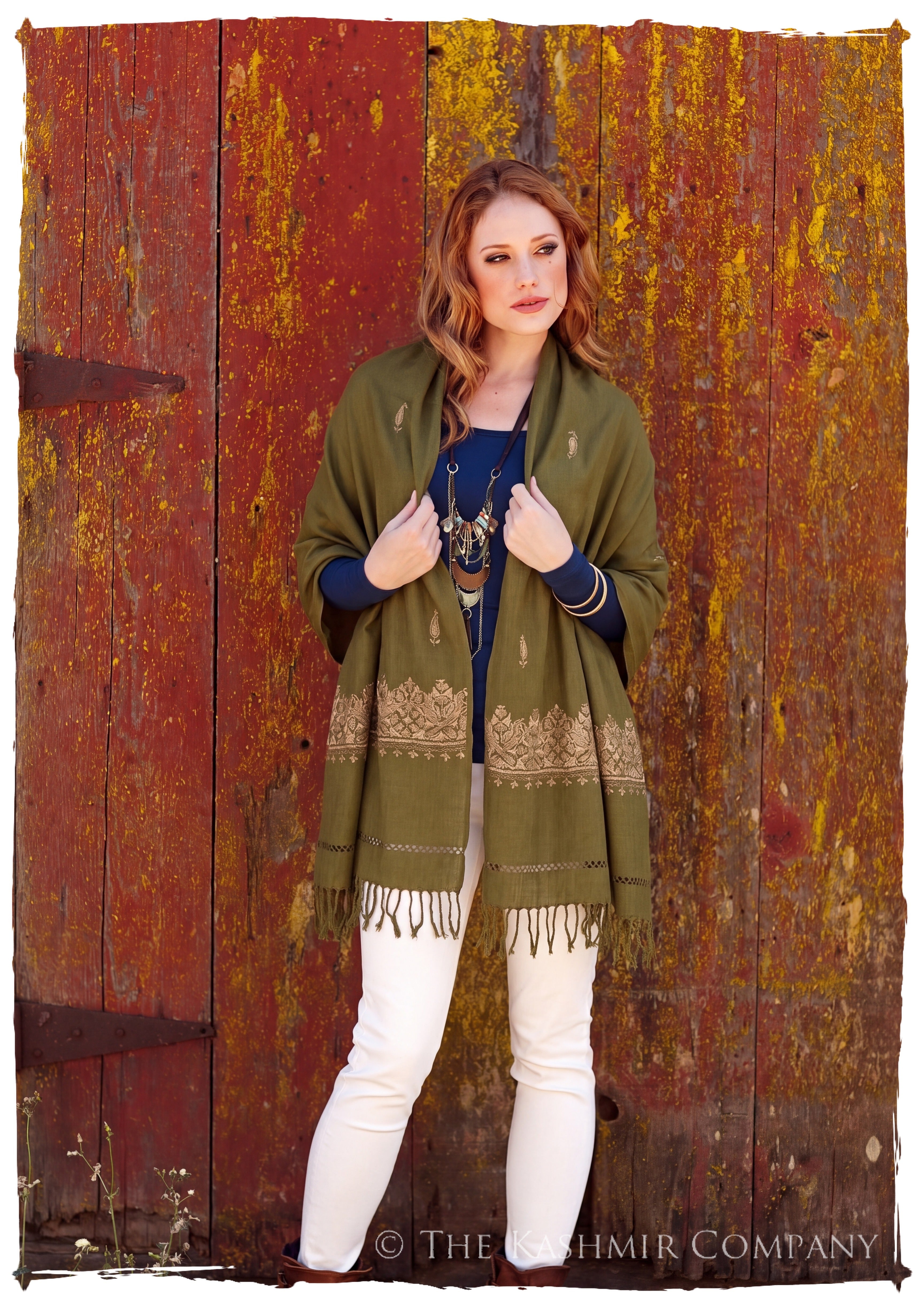 Germaine Frontières Paisley Gift Shawl — lifestyle