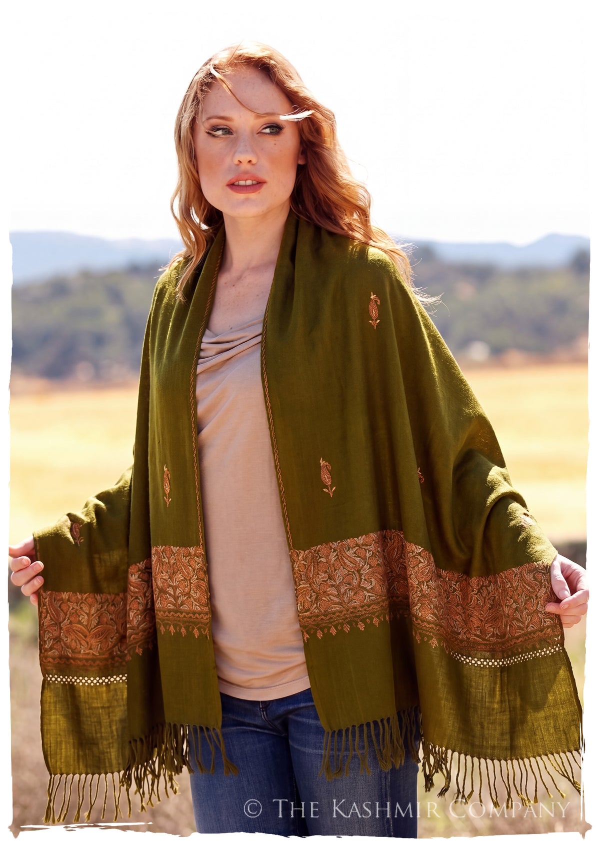 Henriette Frontières Paisley Gift Shawl — lifestyle