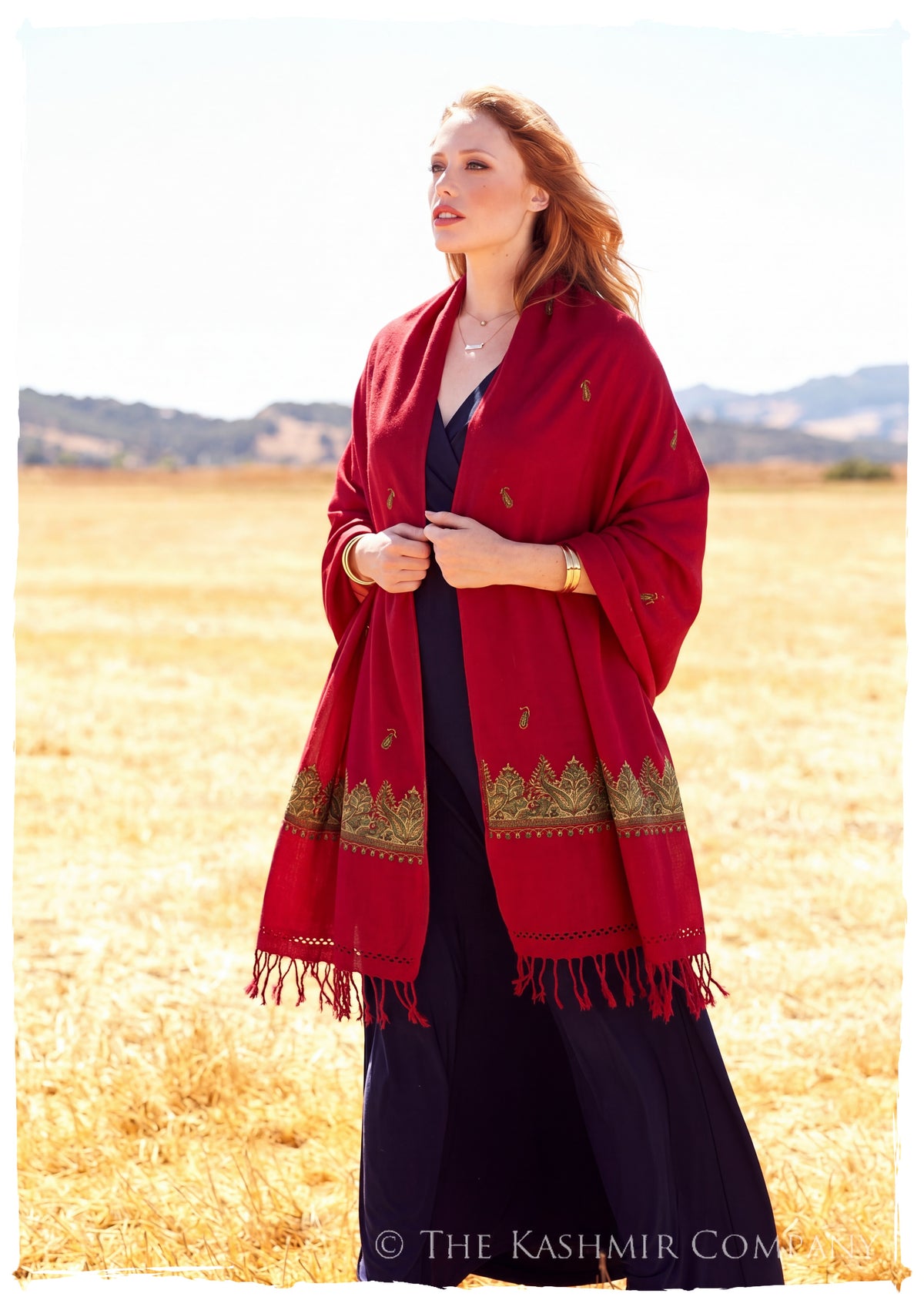 Odette Frontières Paisley Gift Shawl — lifestyle