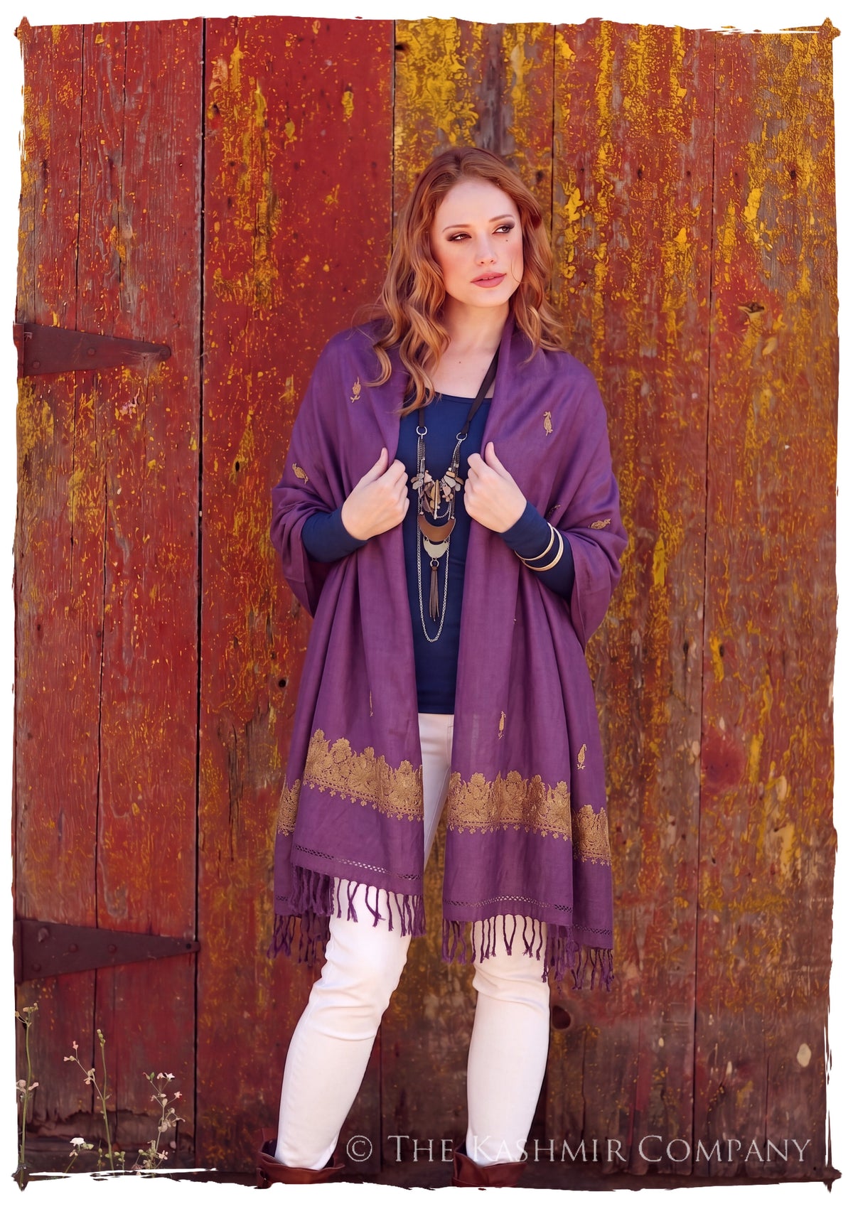 Sara Frontières Paisley Gift Shawl — lifestyle