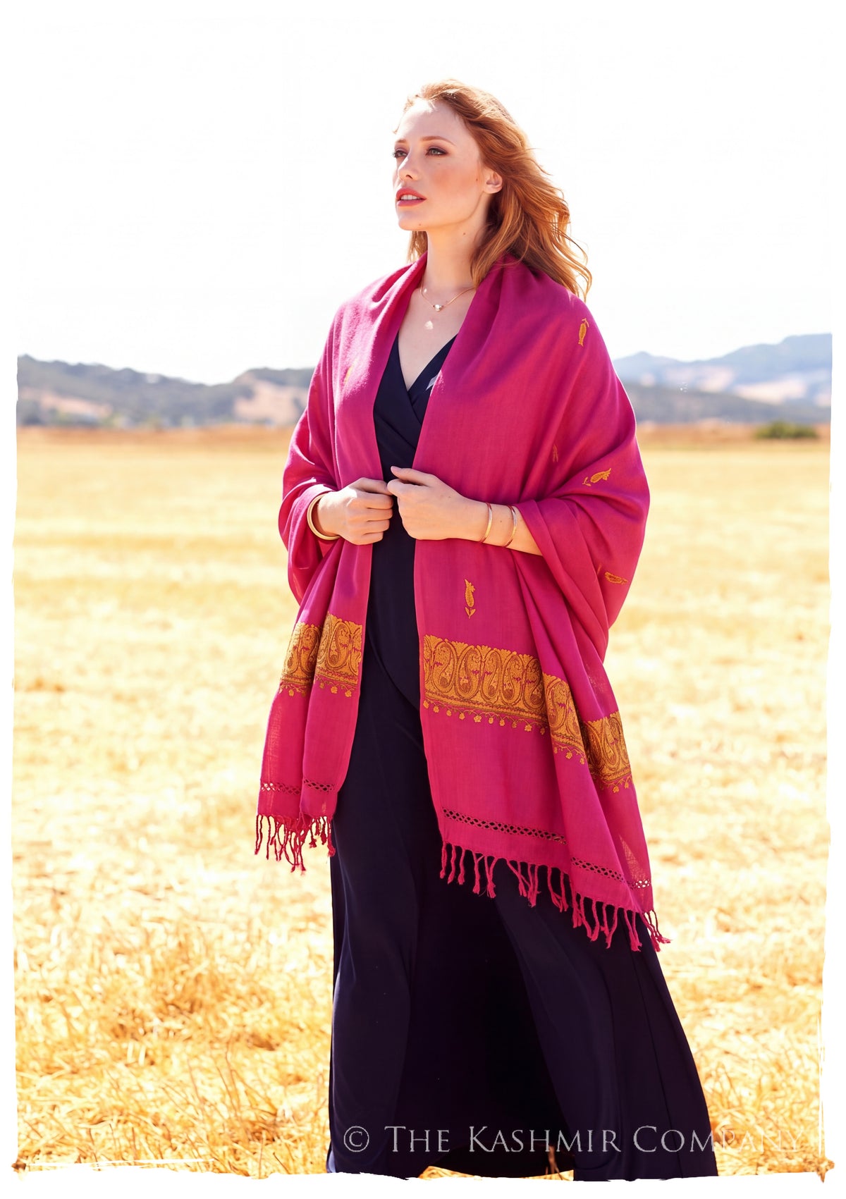 Valentine Frontières Paisley Gift Shawl — lifestyle