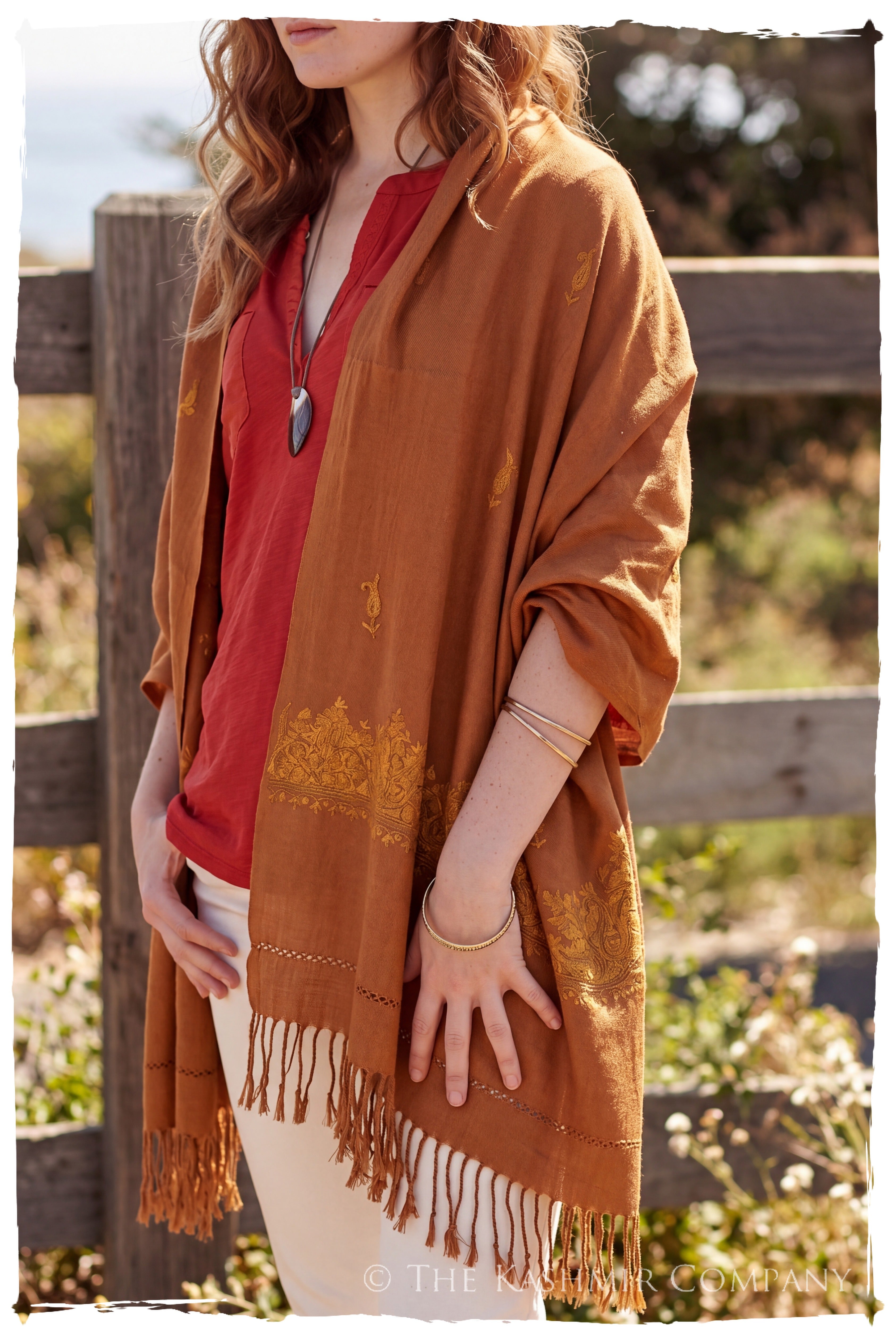 Natalia Frontières Paisley Gift Shawl — lifestyle