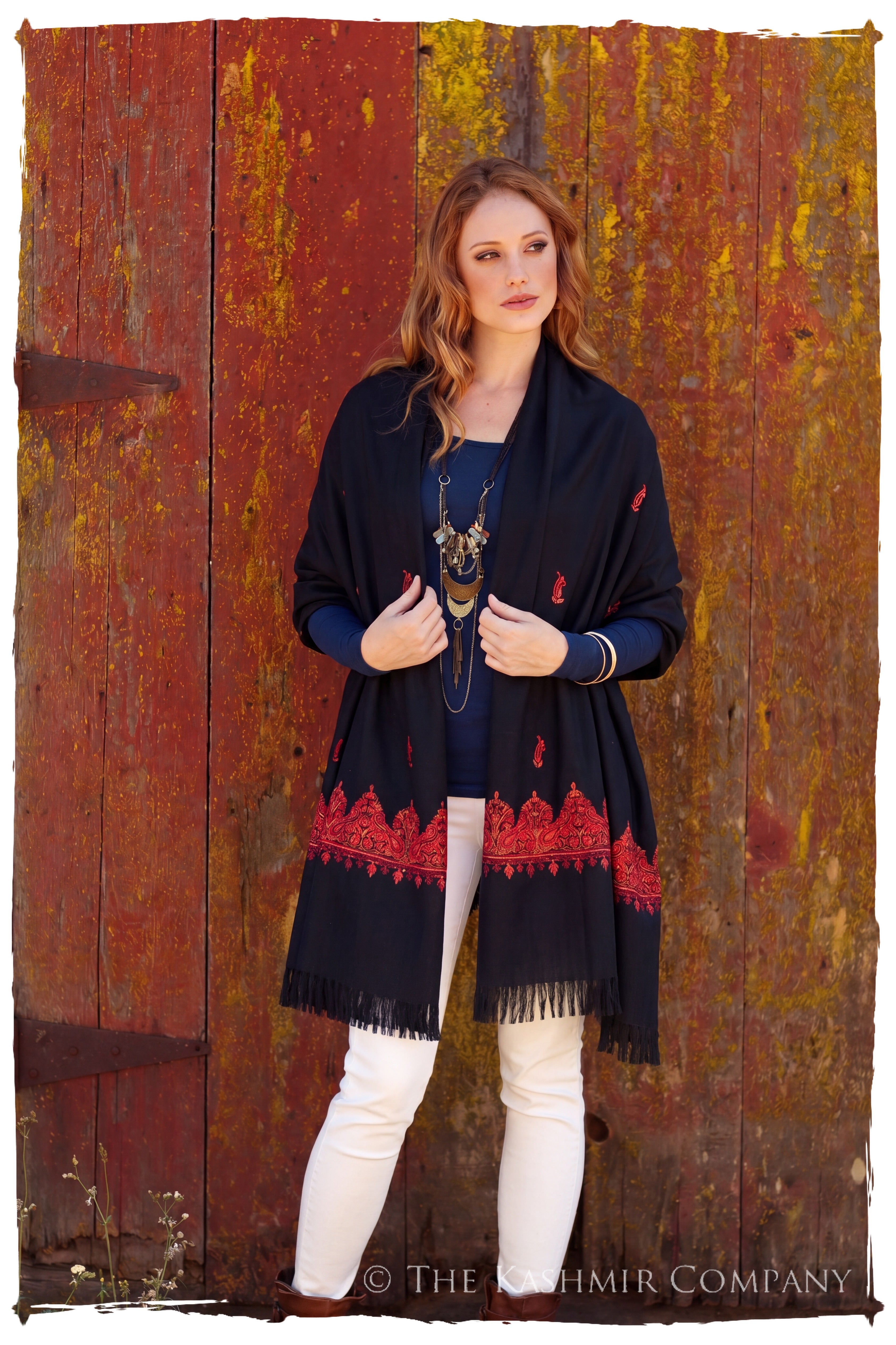 Ramona Frontières Paisley Gift Shawl — lifestyle