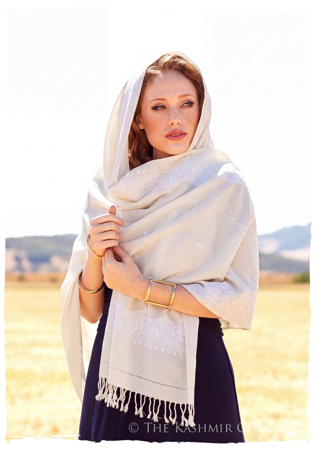 Salma Frontières Paisley Gift Shawl — lifestyle