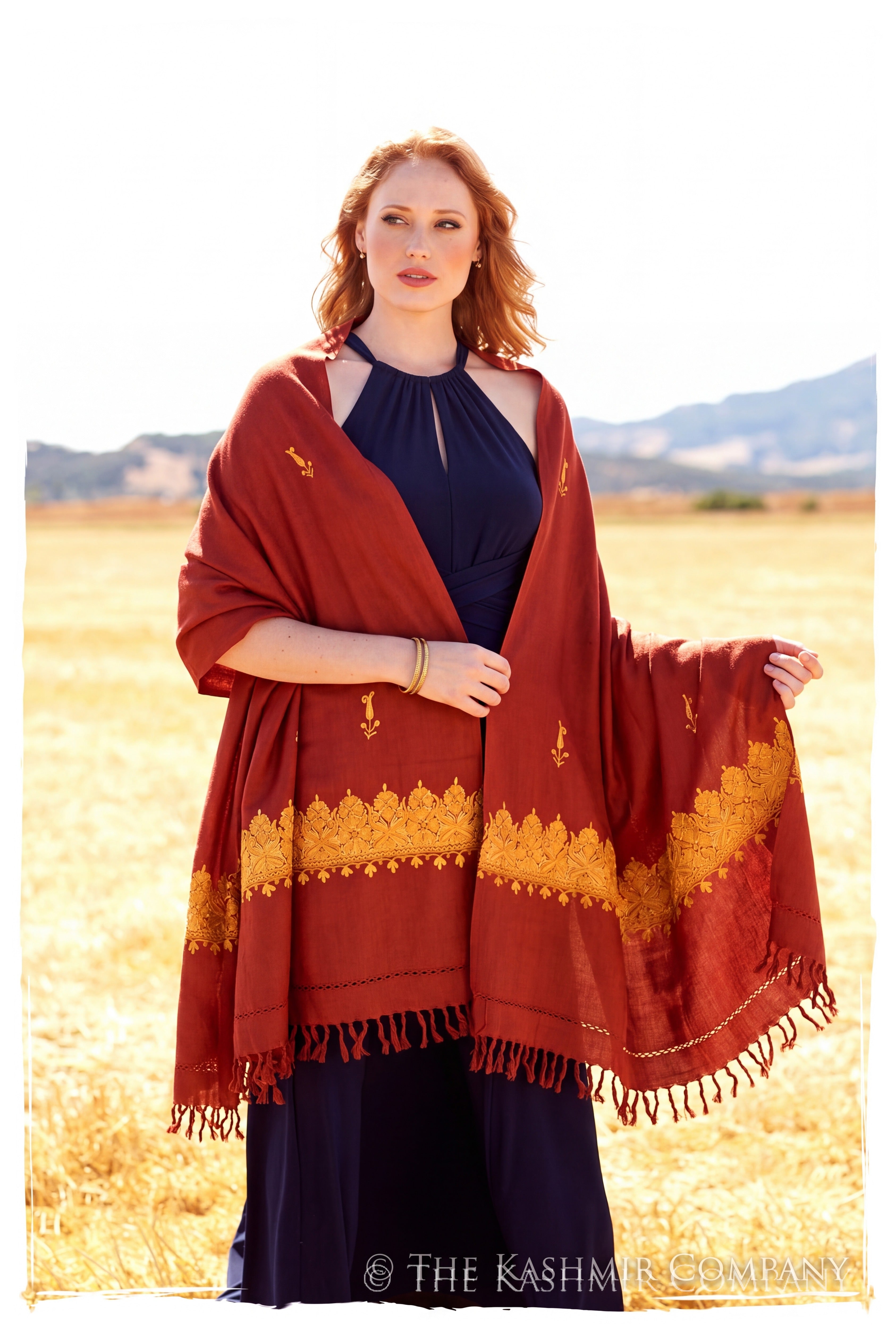 Valeria Frontières Paisley Gift Shawl — lifestyle