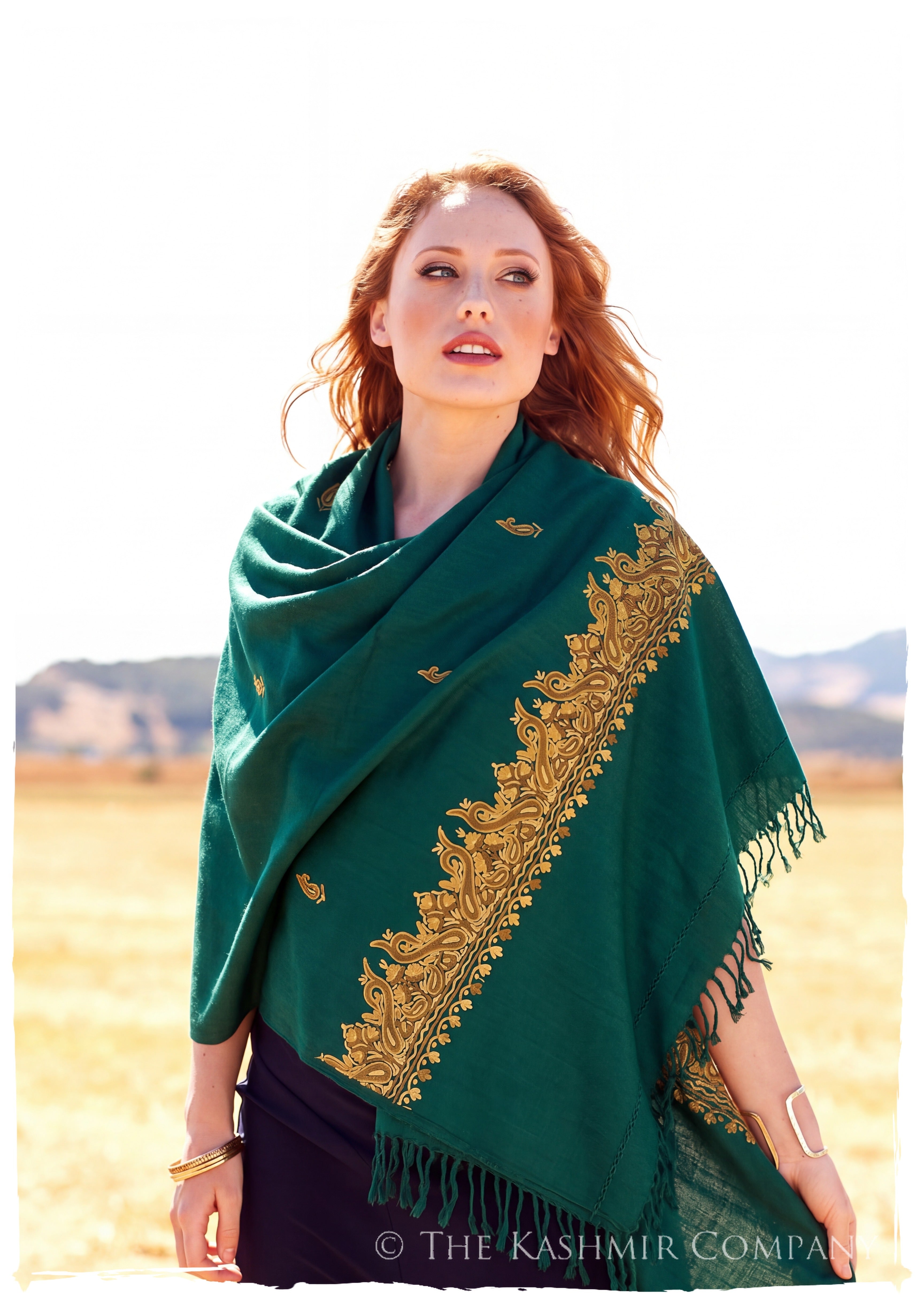 Viridiana Frontières Paisley Gift Shawl — lifestyle