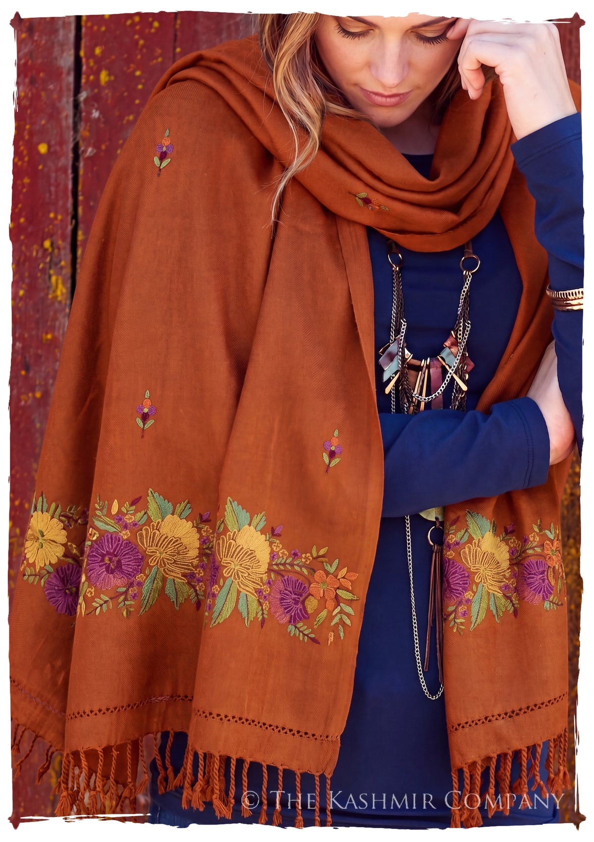 Lucienne Frontières Jardin Gift Shawl — lifestyle
