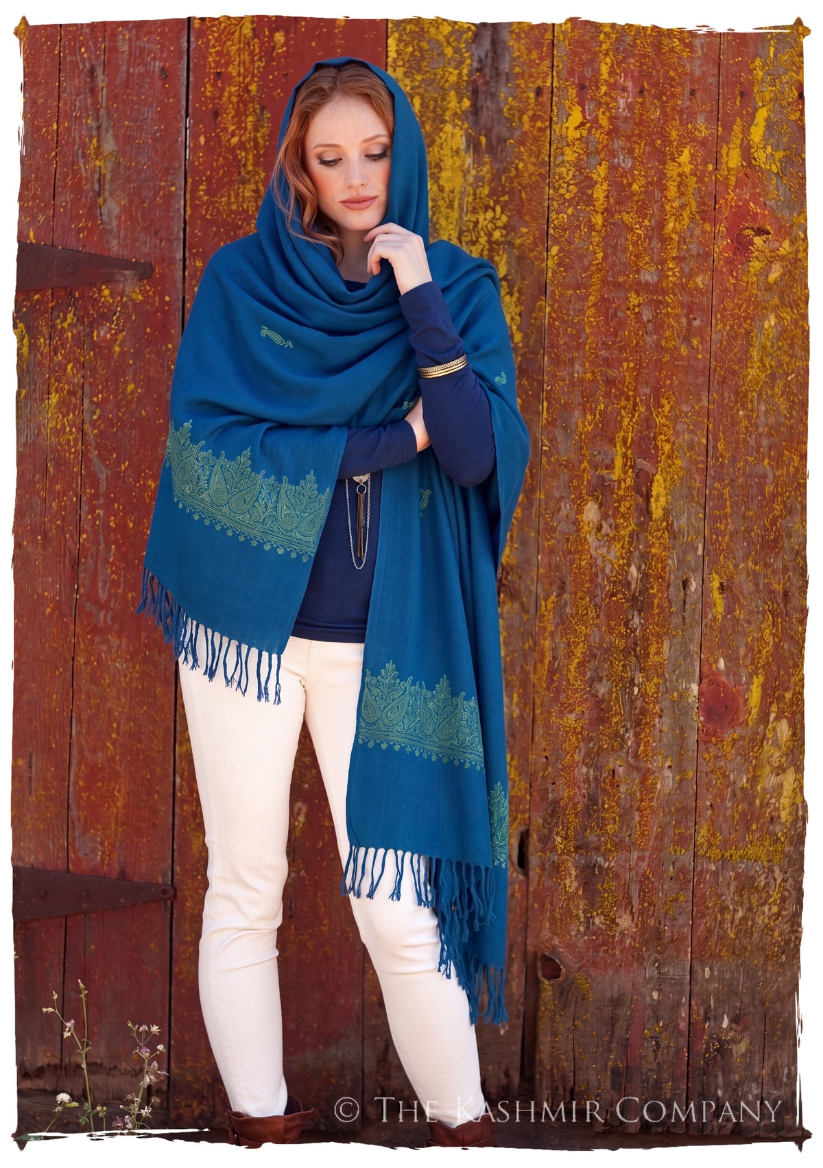 Celestial Frontière Paisley Gift Shawl — lifestyle