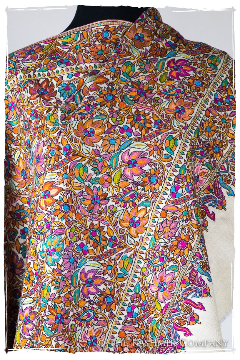 Fleur Tropicale Tahiti - Grand Pashmina Shawl