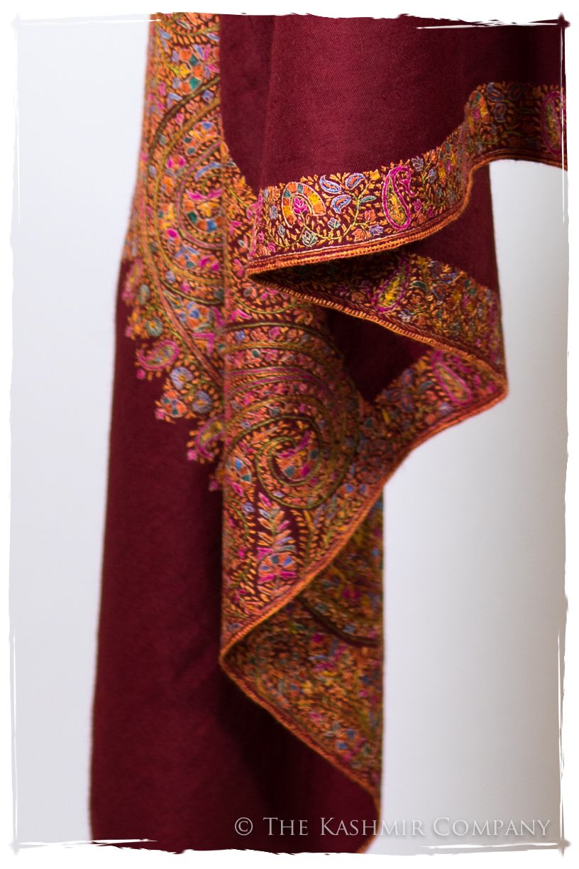 La Coquette Bordeaux - Grand Pashmina Shawl