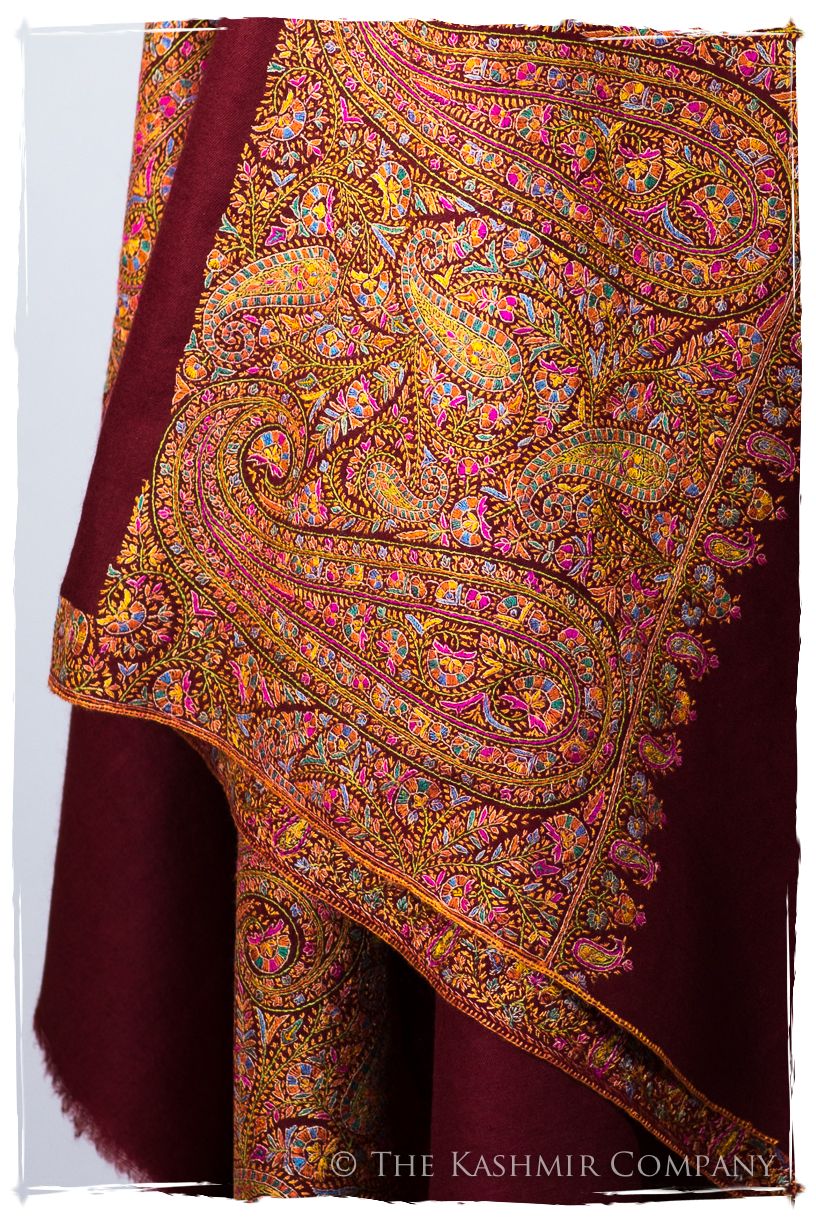 La Coquette Bordeaux - Grand Pashmina Shawl