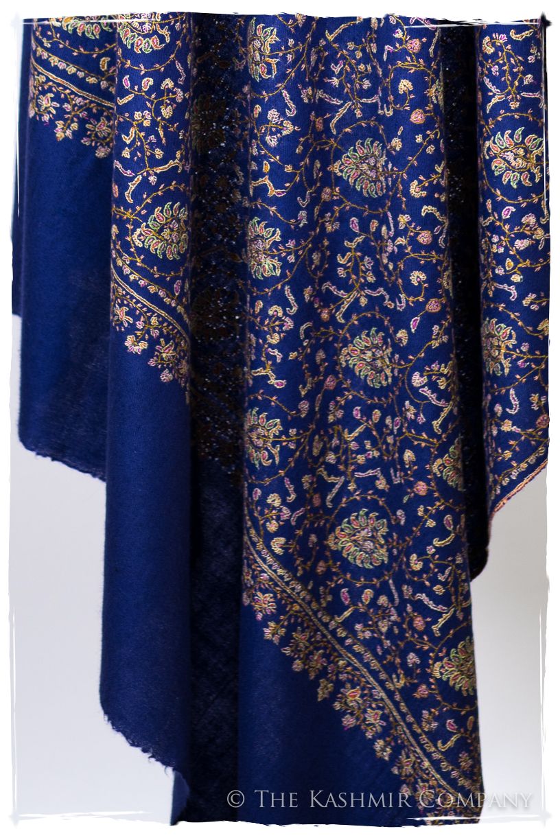 La Poésie Bleu - Grand Pashmina Shawl