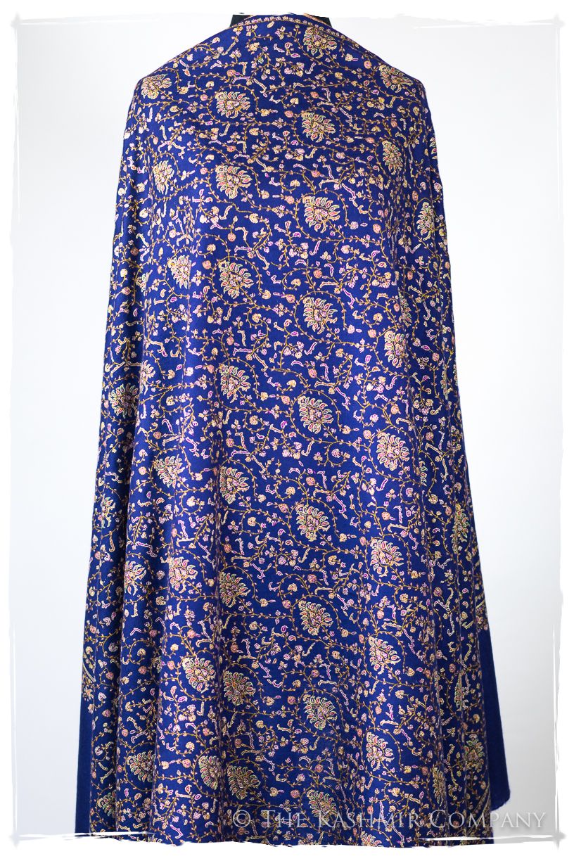 La Poésie Bleu - Grand Pashmina Shawl