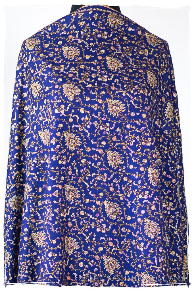 La Poésie Bleu - Grand Pashmina Shawl