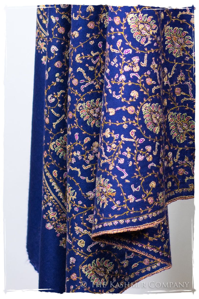 La Poésie Bleu - Grand Pashmina Shawl